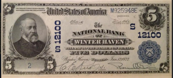 National Bank of Winter Haven National Currency dollar bill