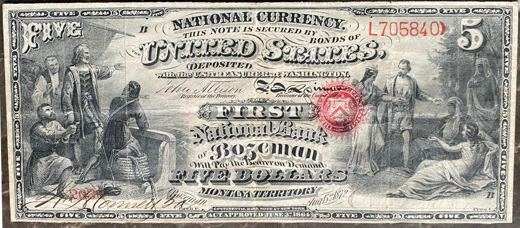 First National Bank of Bozeman National Currency dollar bill