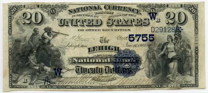Lehigh National Bank, Lehigh National Currency dollar bill